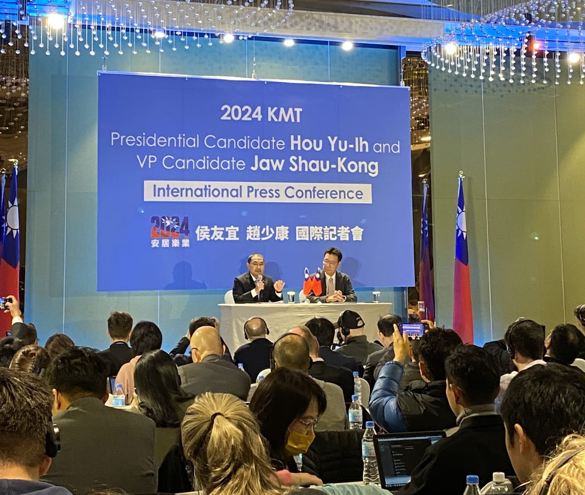 Curly questions: Hou Yu-ih at a press conference leading up to Taiwan's presidential elections (Grant Wyeth)